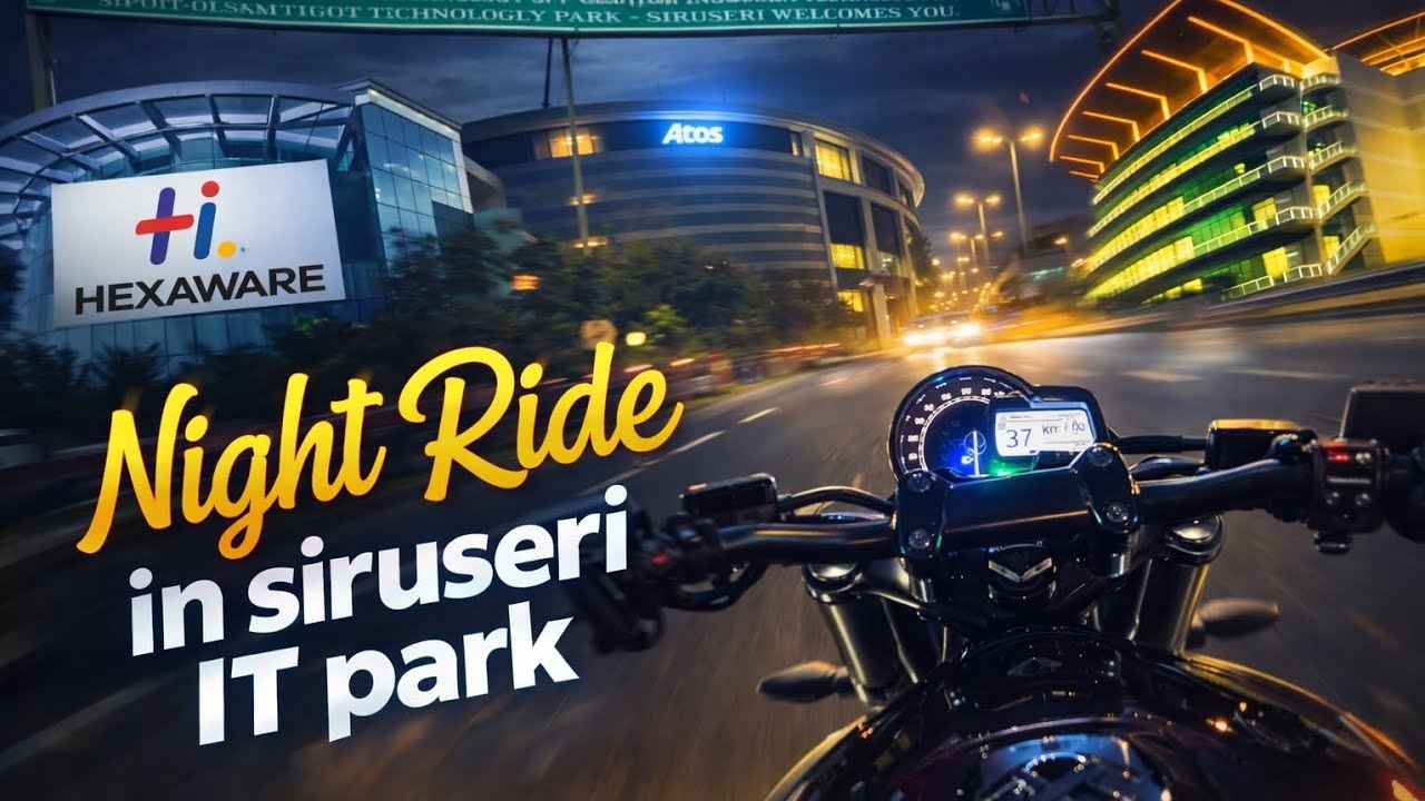 Night Ride in #siruseri #itpark 💻... #chennai #software #explore #life #viral #viralvideo #triumph 🏍