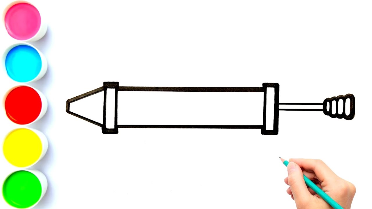How to Draw Pichkari | How to Draw Holi Pichkari | Pichkari Drawing | Pichkari | Draw Smart