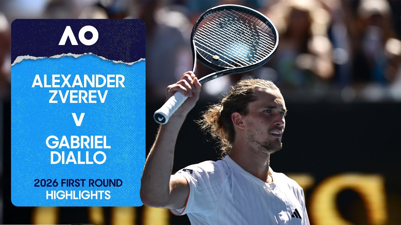 Alexander Zverev v Gabriel Diallo Highlights | Australian Open 2026 First Round
