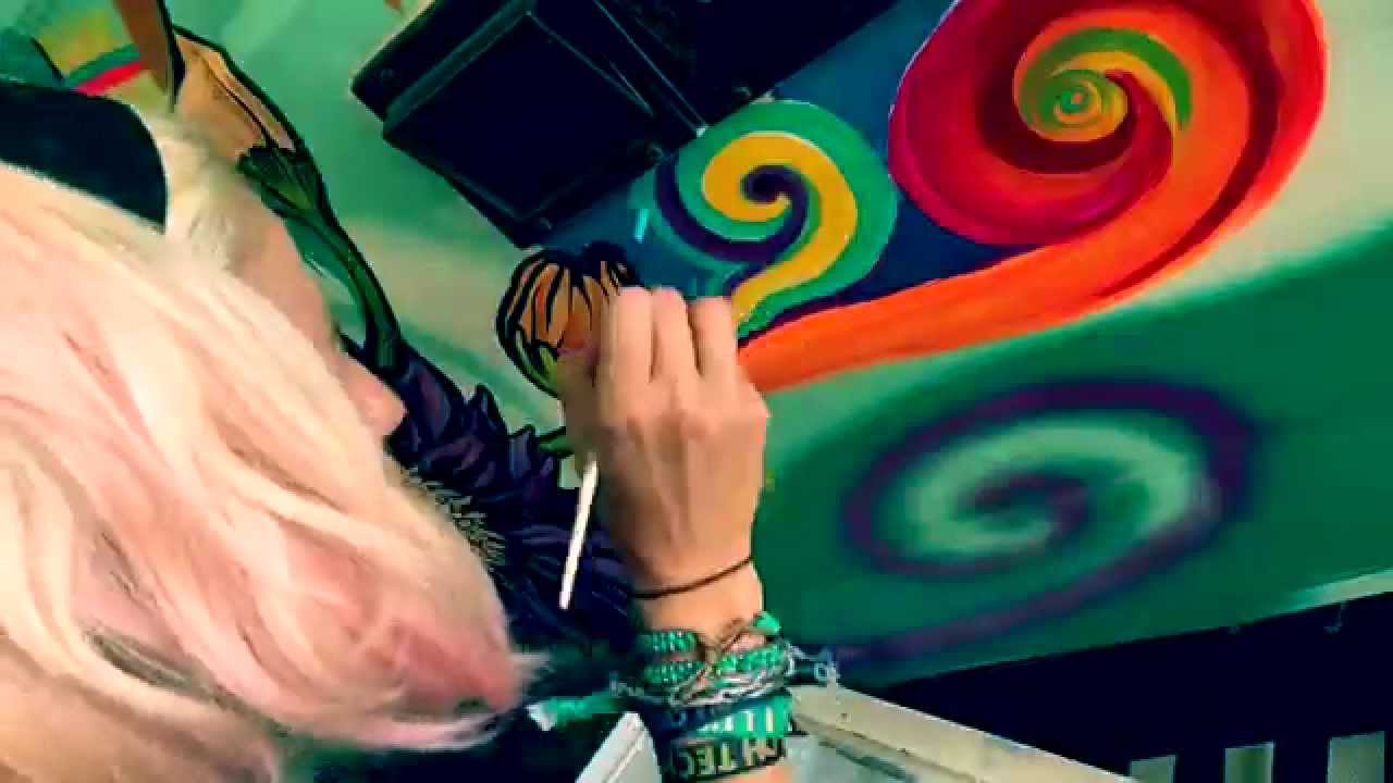 Painted VW Hippie Bus
