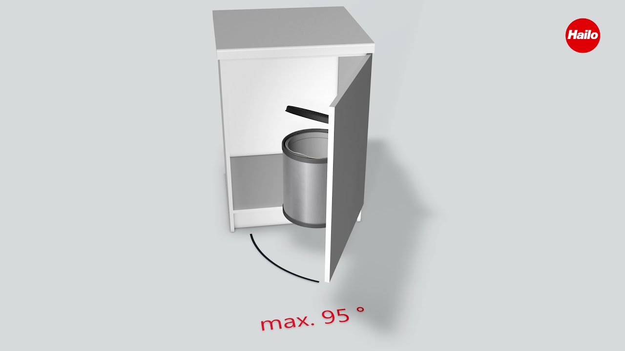 Bote basurero MOON HAILO de 15L para gabinete de 400mm