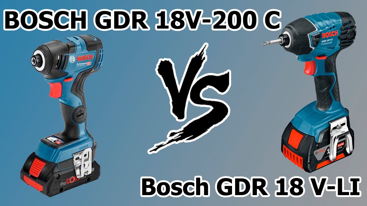 Топовый инструмент на стройке BOSCH GDR 18V-200 C VS BOSCH GDR 18 V-LI