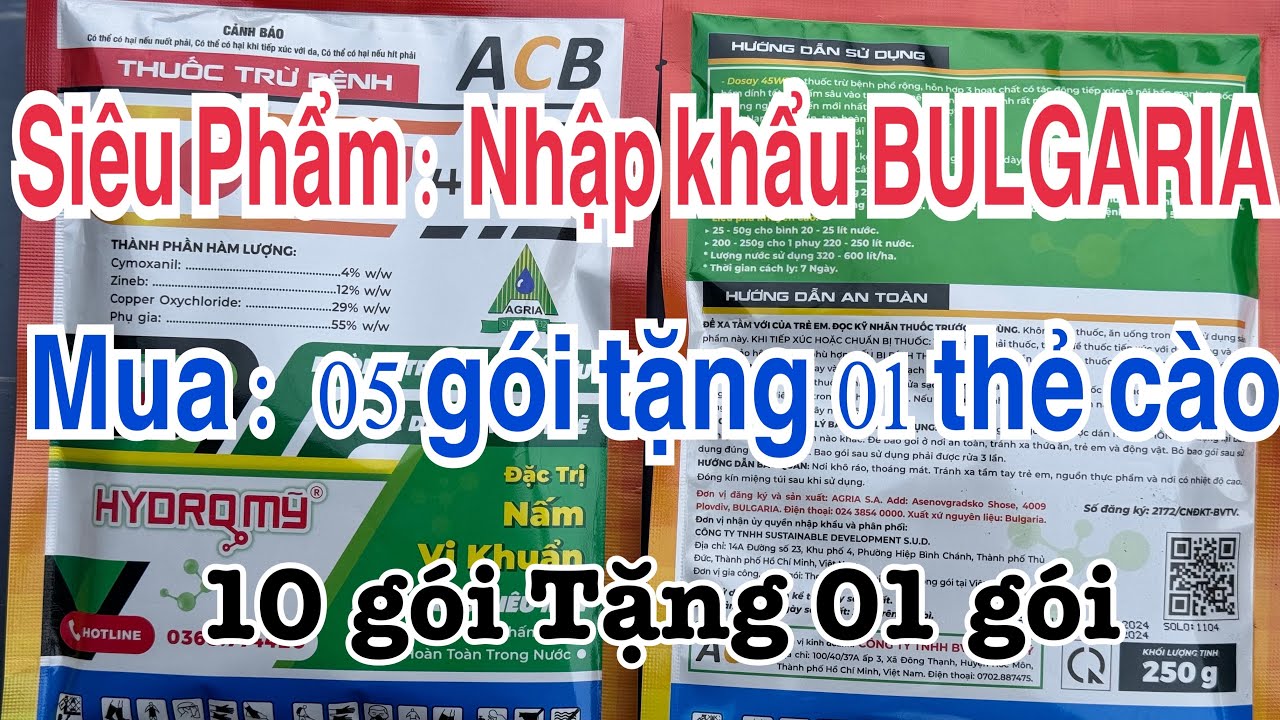 SI&Ecirc;U PHẨM : Diệt sạch Nấm PHYTOP, Tuyến Tr&ugrave;ng, Vi khuẩn nhập khẩu BULGARIA
