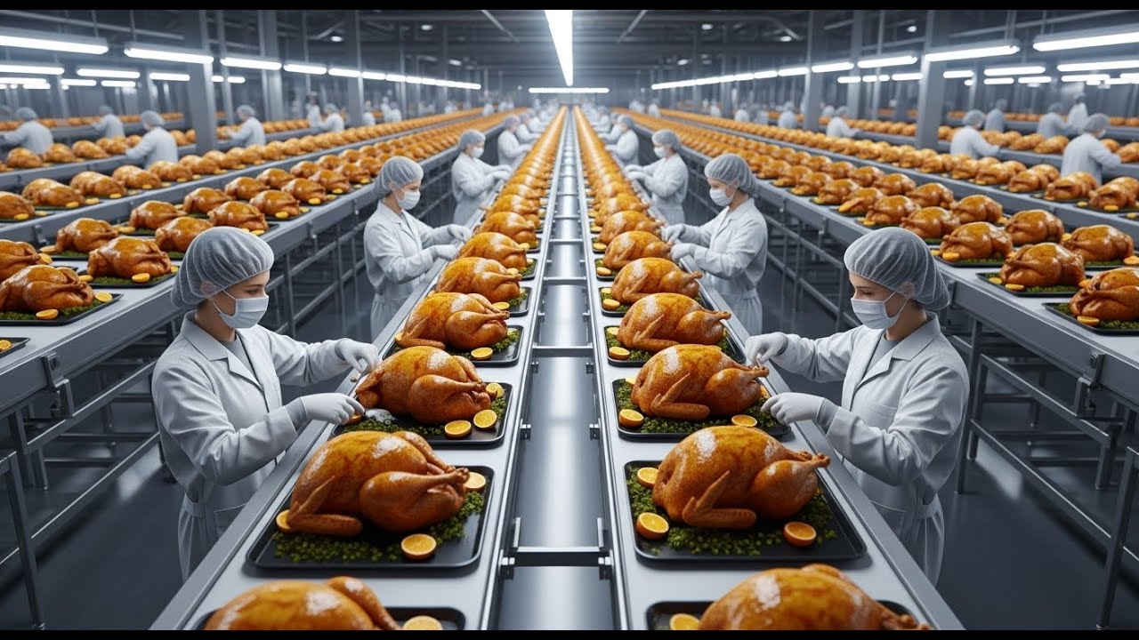 Inside a Roast Turkey Factory: How Millions of Turkeys Are Cooked Every Year