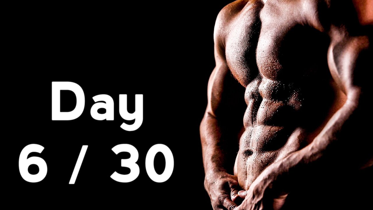 30-дневная программа тренировок для пресса Six Pack, день: 6/30