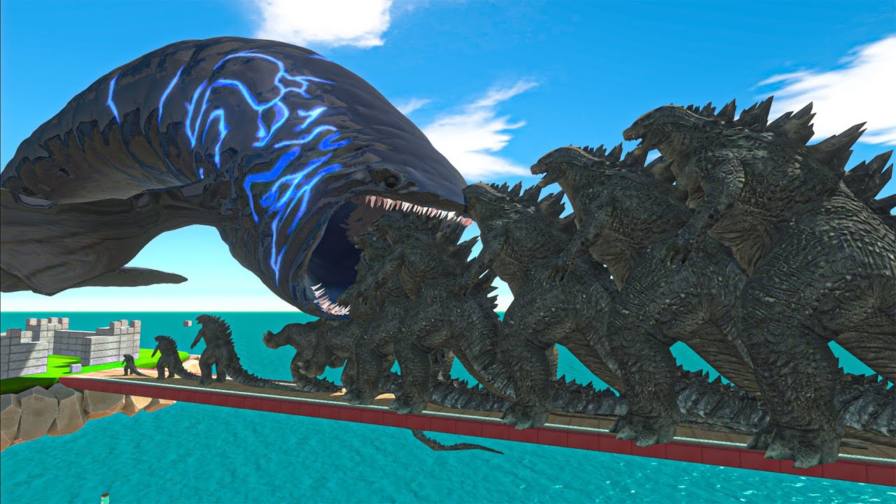 Godzilla 10 Sizes Challenge - Animal Revolt Battle Simulator