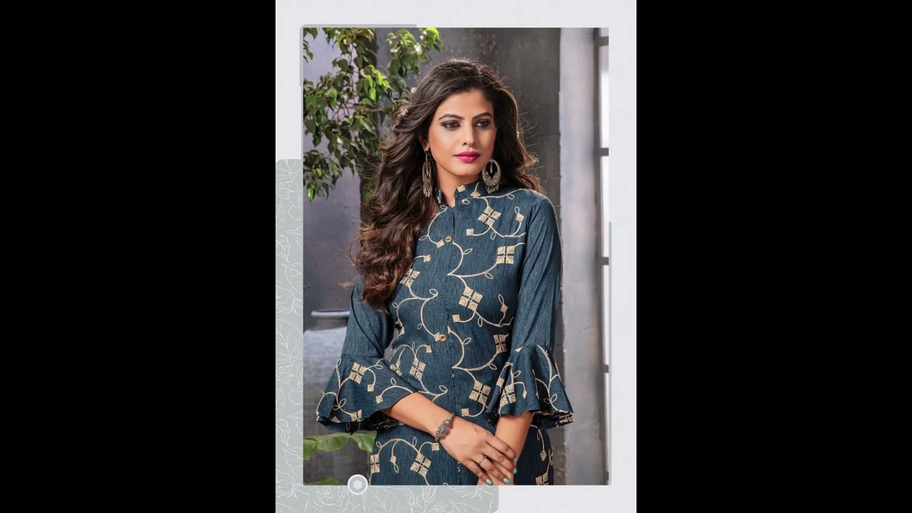 Candy Vol 3 Wanna Straight Cut Kurtis Liquid Rayon Slub Embroidery Work Party Wear Manufacturer