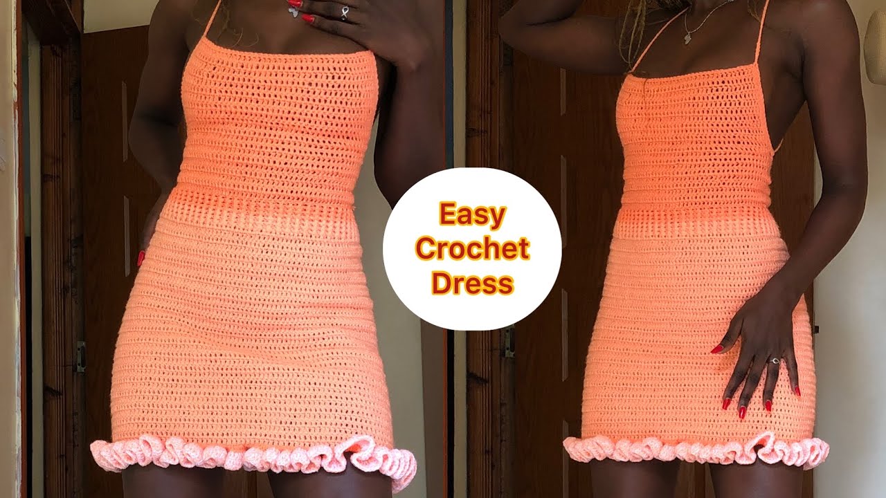 Easy crochet Dress with Ruffles