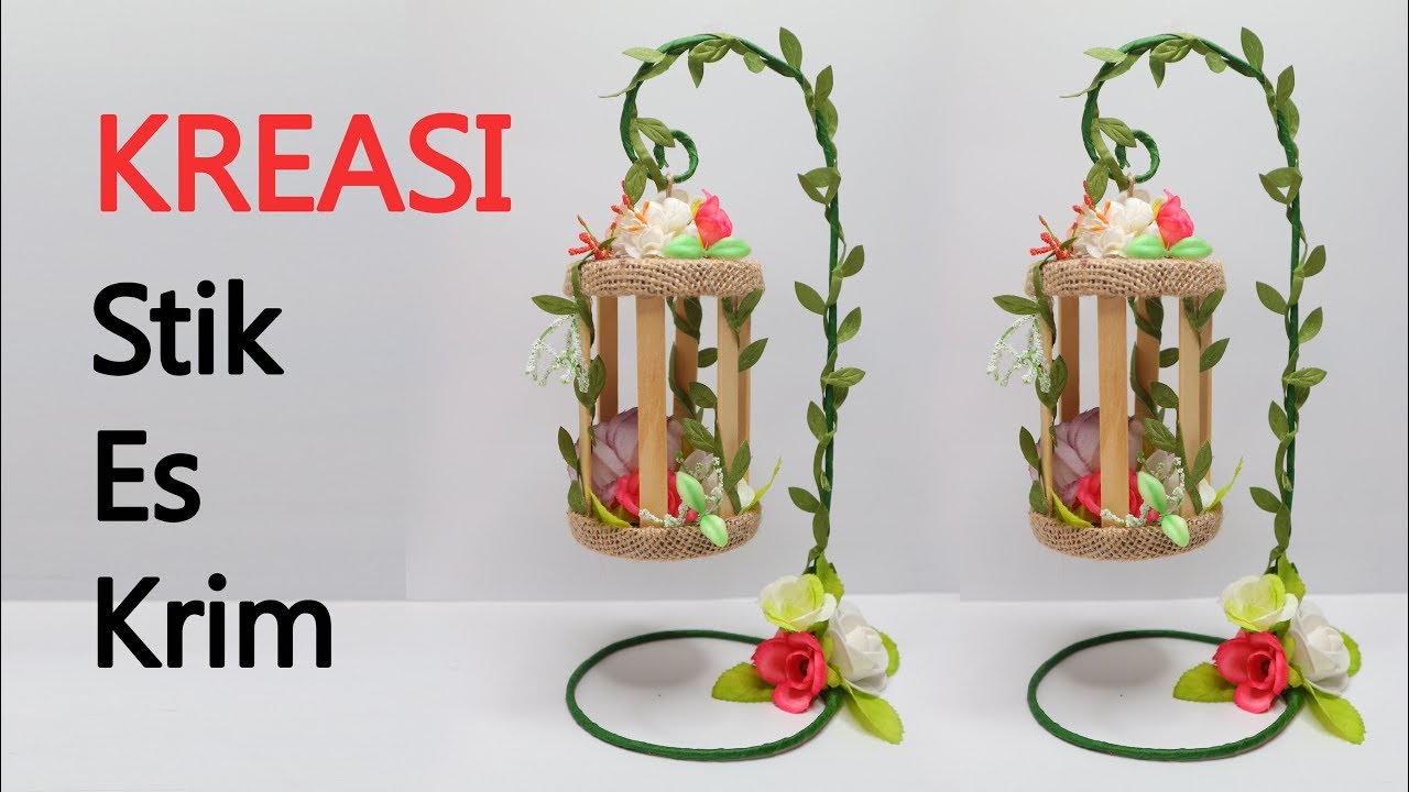 Kreasi stik es krim Hiasan Meja | Ide kreatif | Popsicle stick craft | home decorate craft ideas