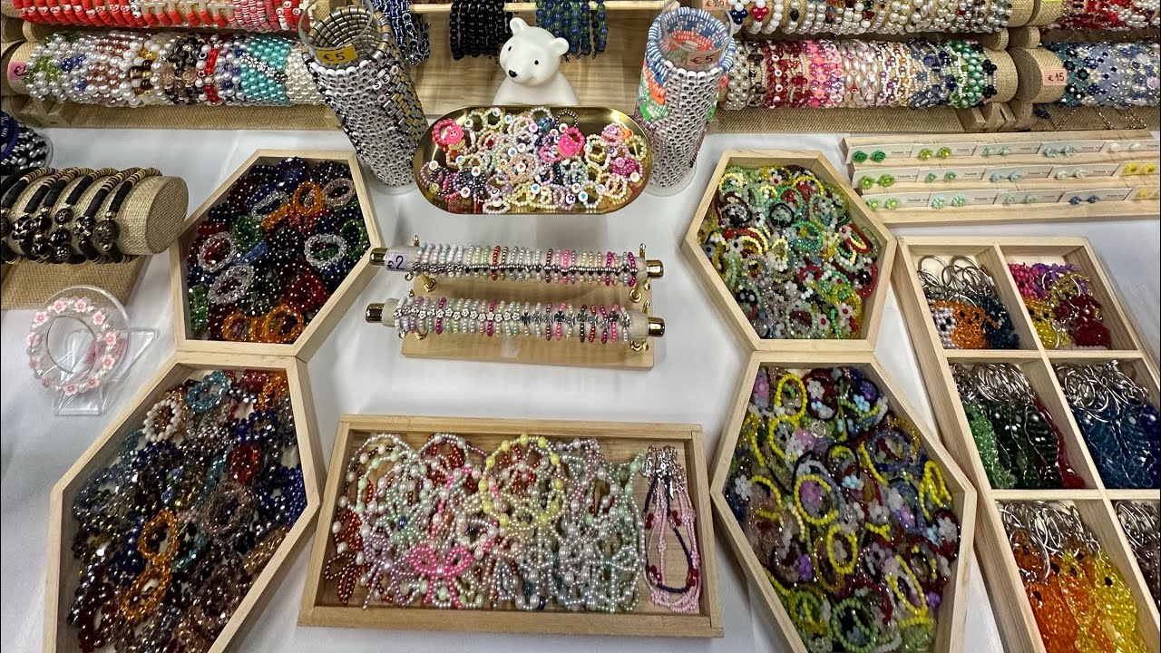 Welcome to my handmade jewelry stand! #jewelrystand #market #handmadejewelry 