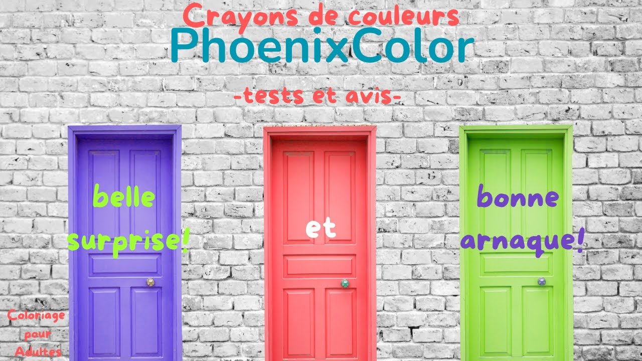Coloriage pour adultes- Présentation crayons de couleurs Phoenix Color-Tests et Avis. @loliecolo