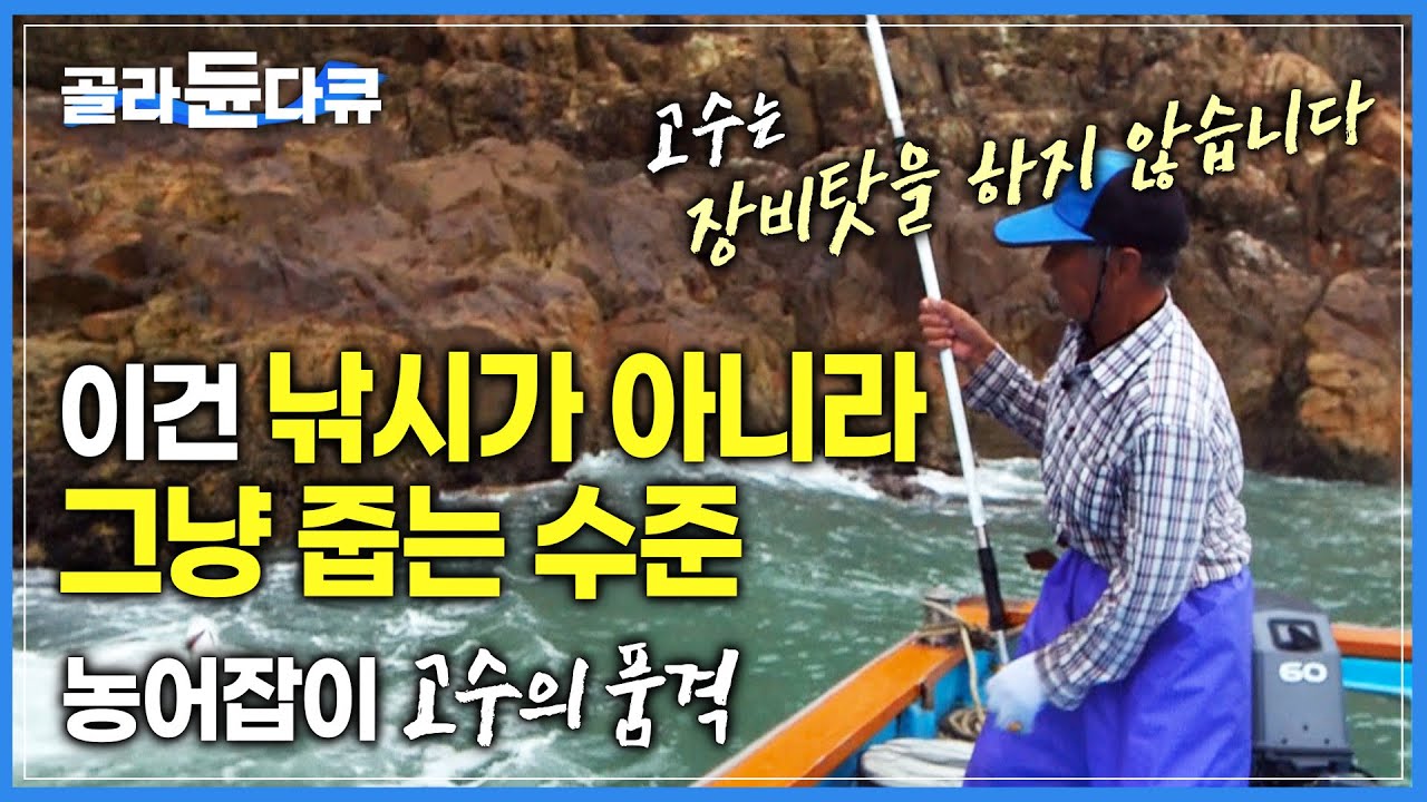 투박한 낚싯대 하나로 족집게처럼 건져올린다🎣 4살 때부터 아버지를 따라 바다로 나갔던 소년이 농어잡이 고수가 되기까지, 소문난 어부의 기술ㅣ신(新) 자산어보ㅣ#골라듄다큐