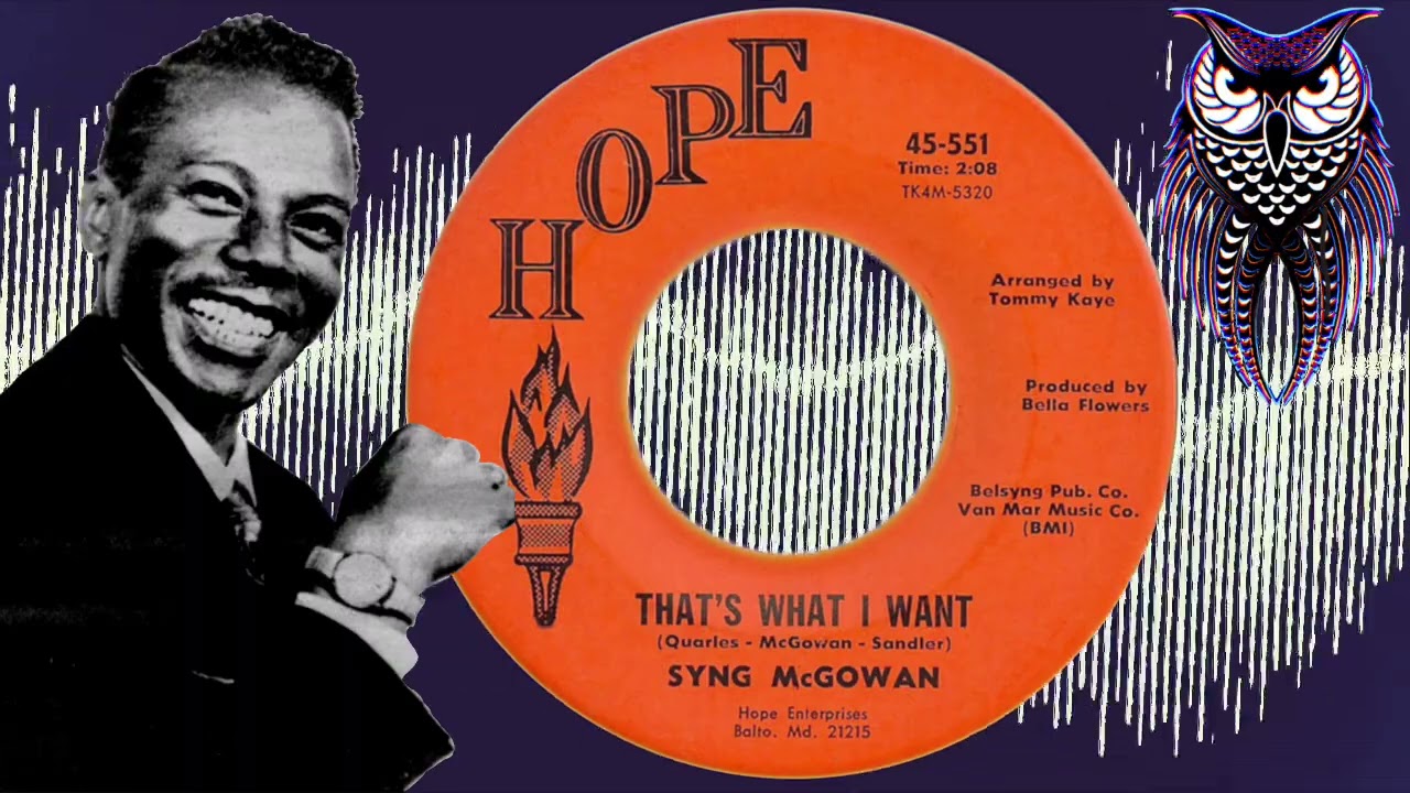 ✊🏽  Syng McGowan  That’s What I Want  USA Hope 1966.