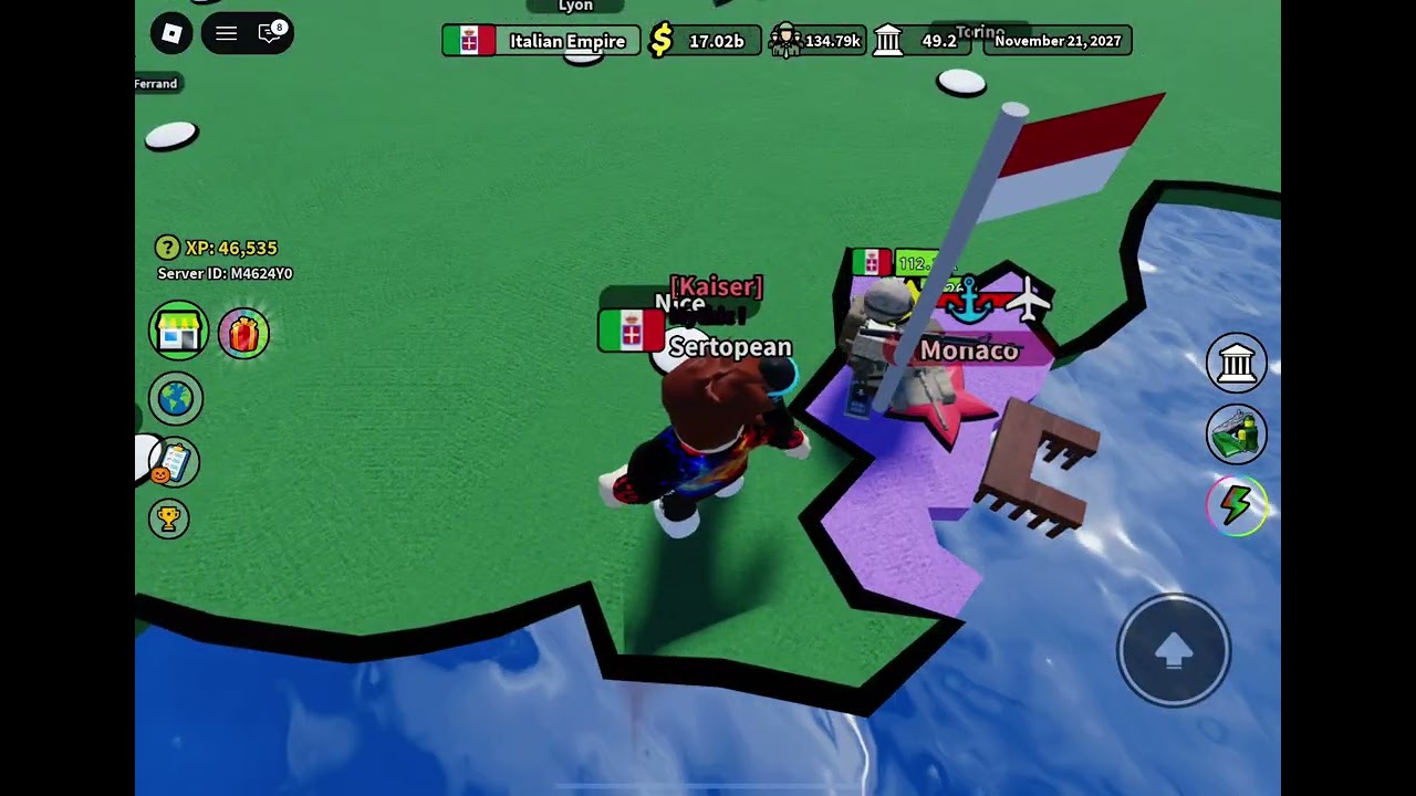Playing as Italian Empire in Control Europe