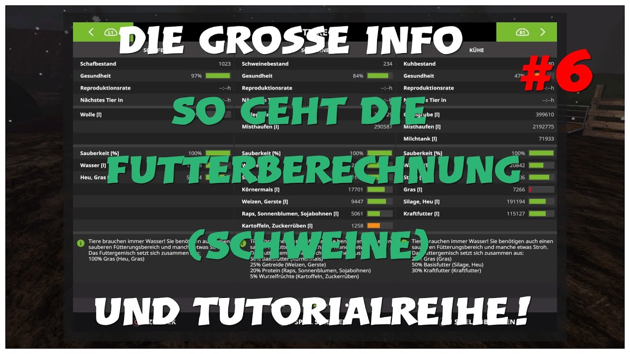 #LS17/#Fs17 PS4/# /Der #Geo Mod/ Futterberechnung der Schweine:Wie geht das?