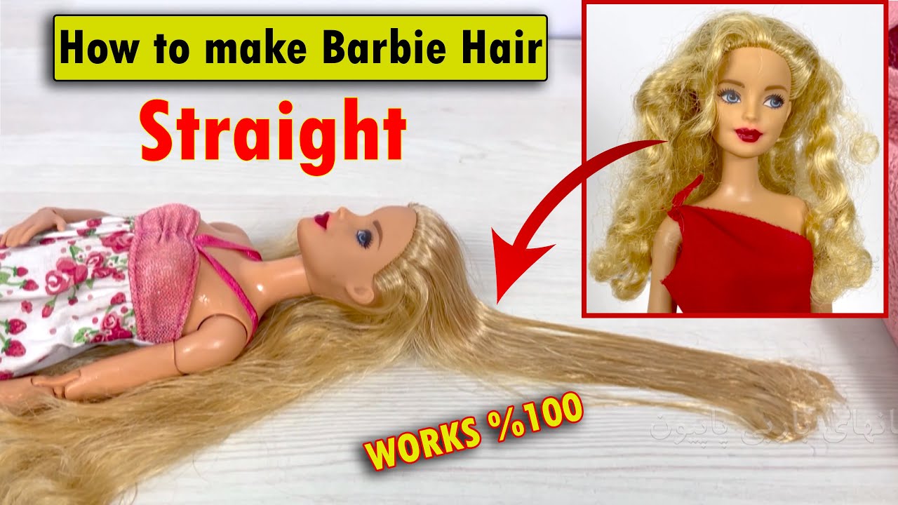 How to make Barbie Hair straight & soft | i tried all method that works 100%