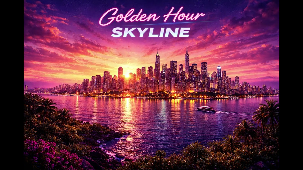 Golden Hour Skyline 🌇 | Dreamy Retro Synthwave