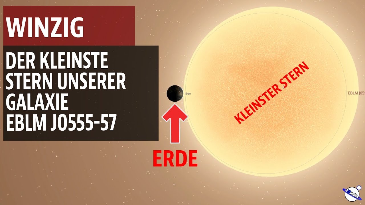 Winzig - Der kleinste Stern unserer Galaxie - EBLM J0555-57 AB - Gr&ouml;ssenvergleich