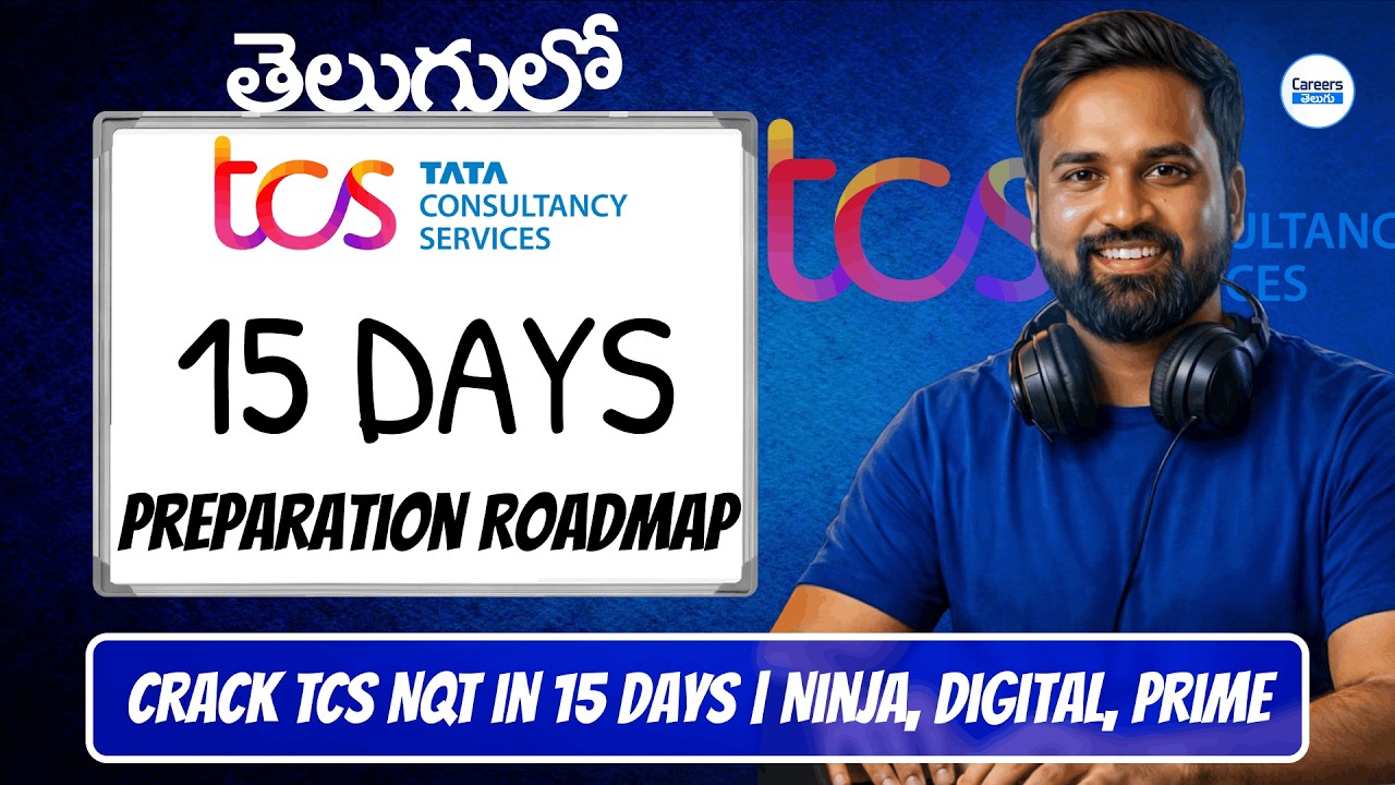 TCS NQT 2026 Preparation in Telugu | 15 Days Complete Roadmap | Crack Online Assessment by Mohan Sir