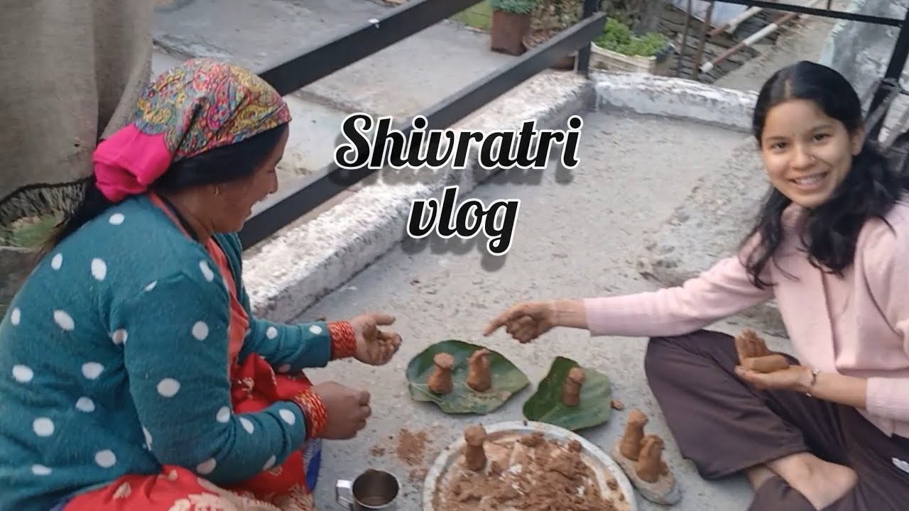 महाशिवरात्रि के दिन बनाए मिट्टी के शिव और पार्वती 🙏🩷🌹#pahadi #shivratri #dailyvlog 