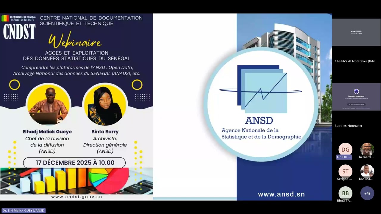 Accès et exploitation des données statistiques du Sénégal : comprendre les plateformes de l'ANSD.