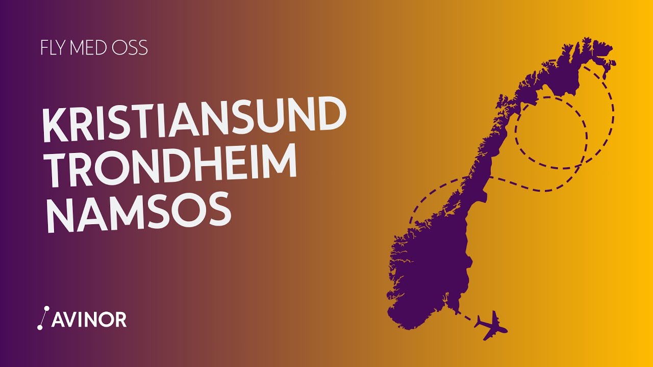 Fly med oss til Kristiansund, Trondheim og Namsos