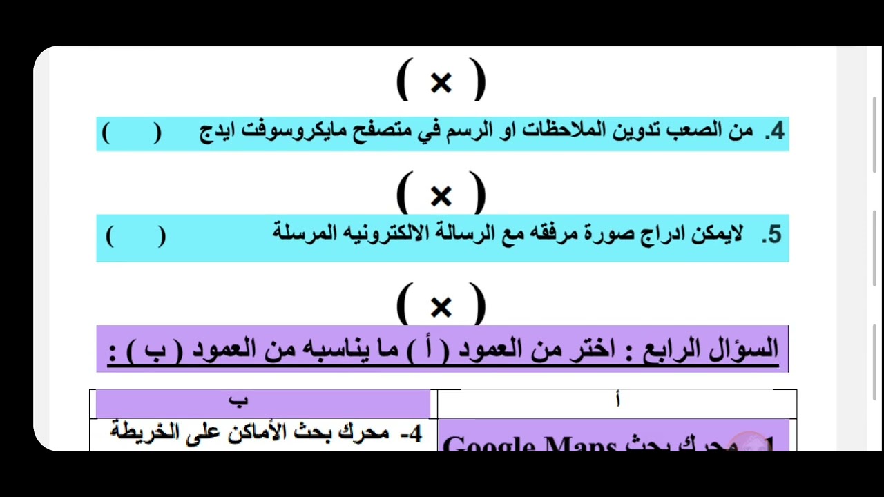 الانترنت it&Internet  اجابه مرفق 7 جدارات الصف الثاني التجاري ترم ثانى