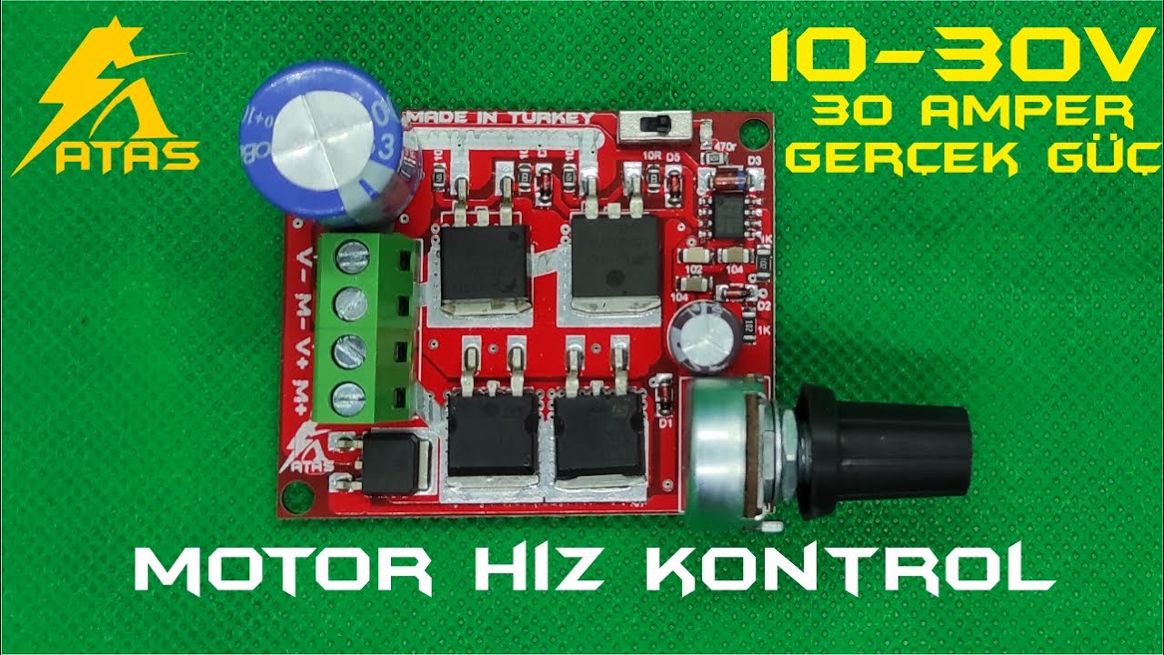 Motor Hız Kontrol Devresi 10-30V 30Amper | Hidroliz Devresi | DC Güç Kontrol Devresi