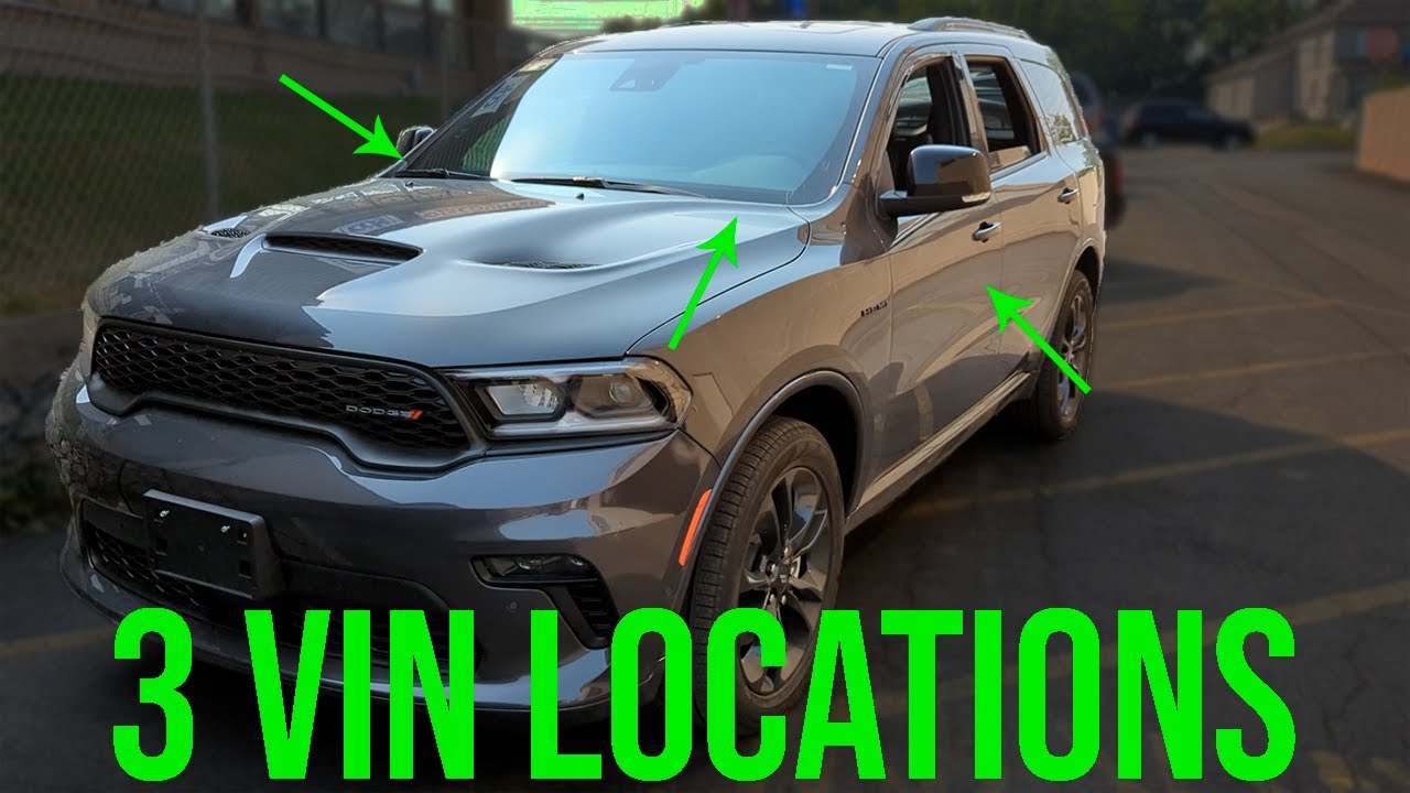 VIN Locations - Dodge Durango (2011-2023)