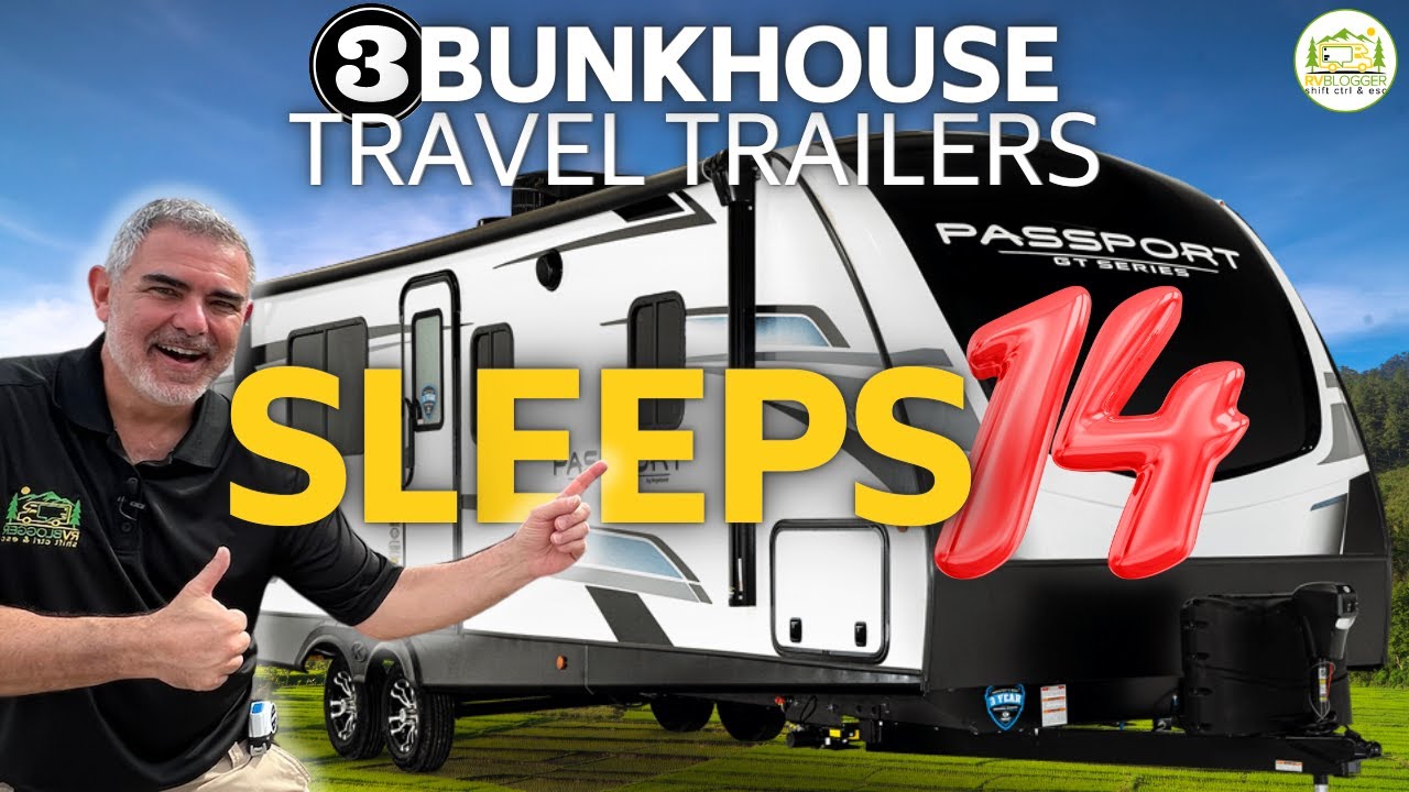 Awesome Travel Trailers With Bunkhouses that Sleep 10 or More!