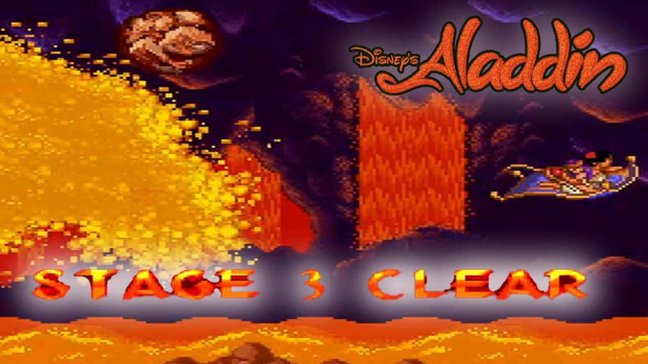 A SUSPENSEFUL MAGIC CARPET RIDE -Disney's Aladdin - SNES STAGE 3 CLEAR