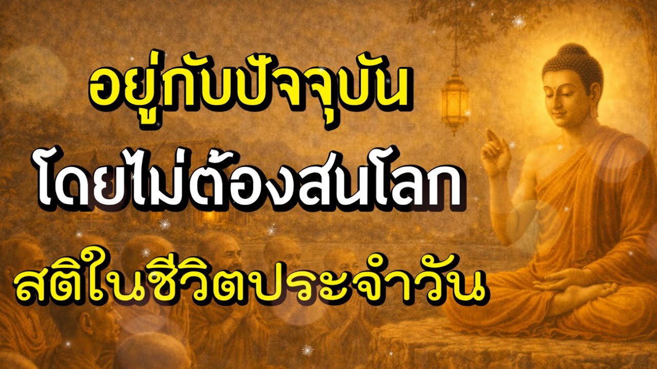 สติในชีวิตประจำวัน : อยู่กับปัจจุบันโดยไม่ต้องหนีโลก | ฟังธรรมผ่อนคลาย | Ep.38