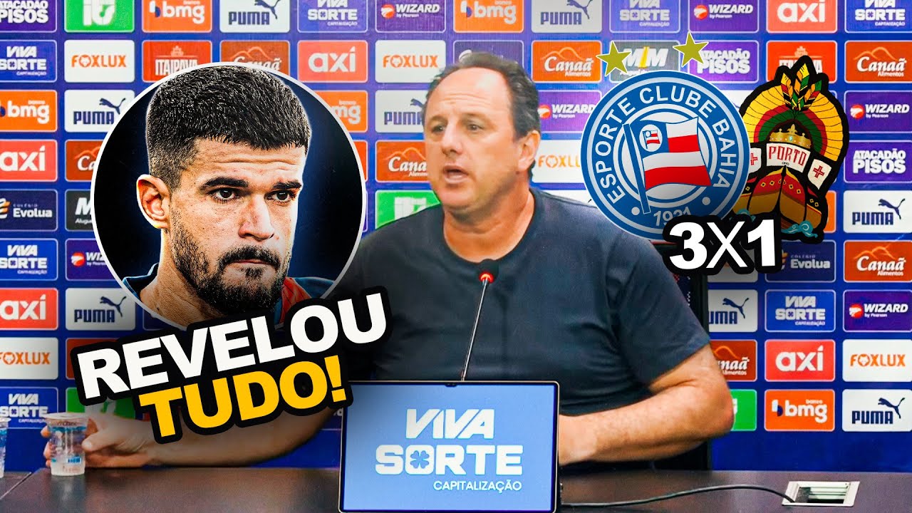 REVELOU TUDO ! ROGERIO CENI FALA SOBRE SAÍDA DE CAULY E GARANTE MAIS 2 REFORÇOS - BAHIA 3 X 1 PORTO