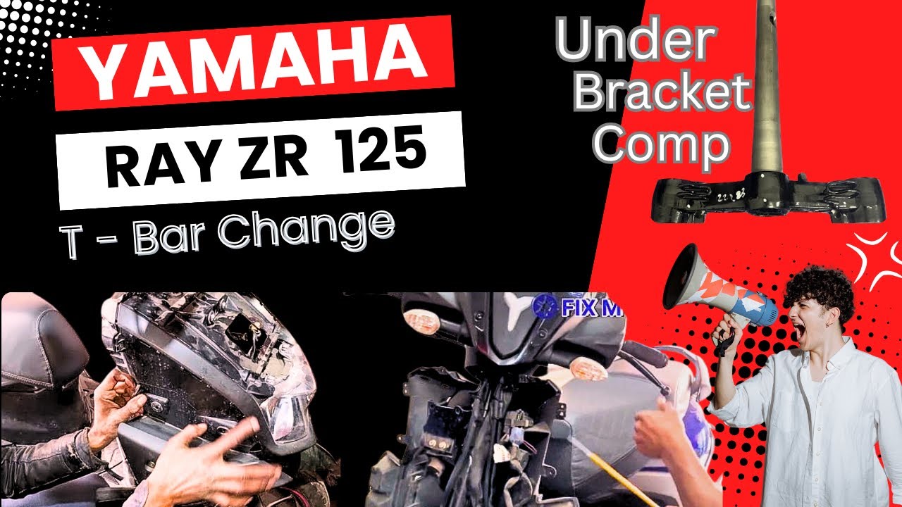 Yamaha Ray Zr 125 Under Bracket Comp Change || Ray Zr 125 T- Bar  accident #yamaha #rayzr125