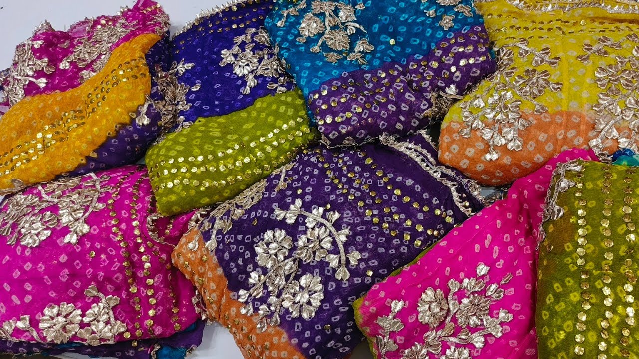 Exquisite Wedding Collection | Pure Chiffon Frocks with Antique Handcrafted Gotta & Mukesh Kamdani