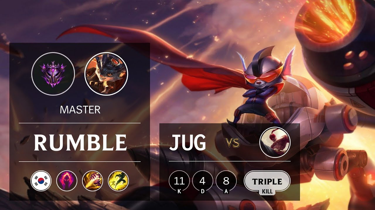 Rumble Jungle vs Lee Sin - KR Master Patch 9.22