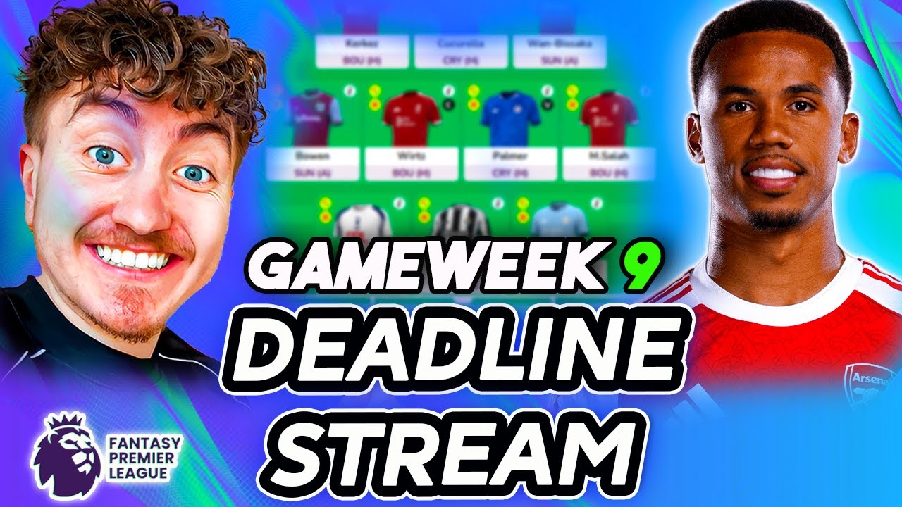 GABRIEL OUT? | LIVE TEAM REVIEWS |  GAMEWEEK 9 DEADLINE STREAM | Fantasy Premier League 2025/26