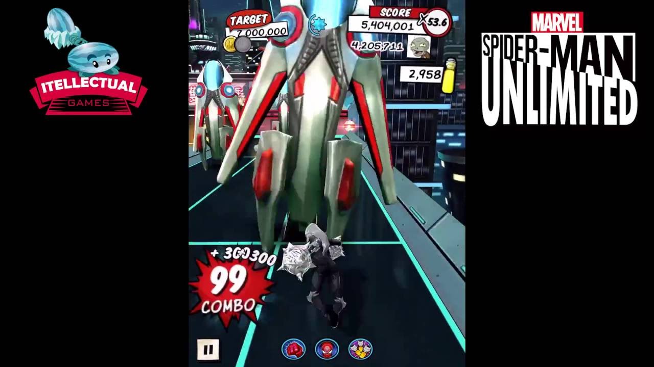 Spider Man Unlimited Walkthrough Part 37 Special Event World 2099 Level 13 Three Gold Medal