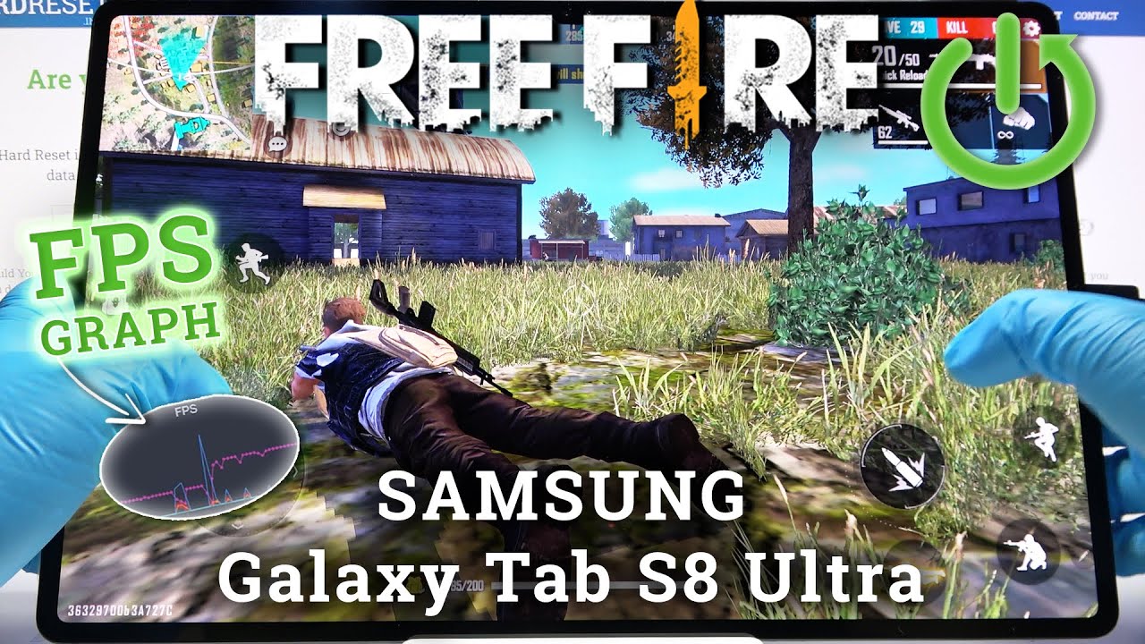 Samsung TAB S8 ULTRA - Garena Free Fire MAX 🔥 GAMING TEST + FPS GRAPH🔥