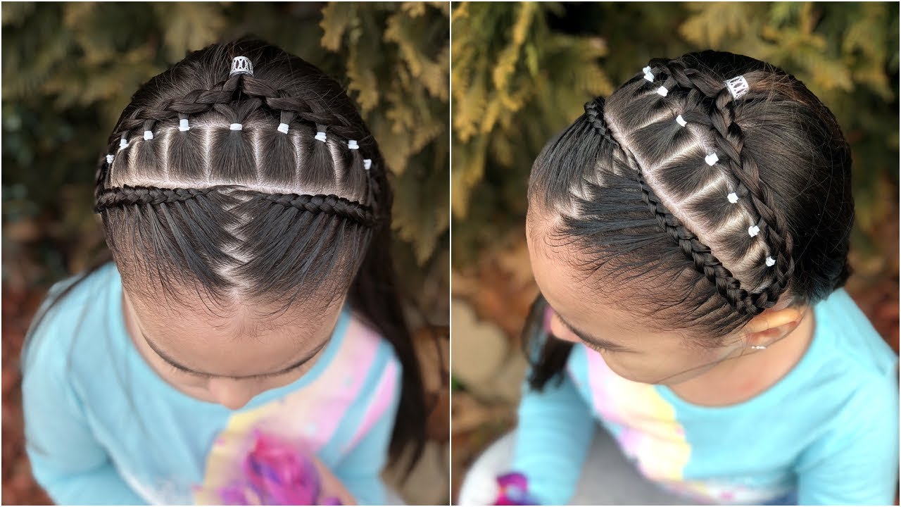 PEINADO FÁCIL PARA NIÑA CON TRENZAS LATERALES Y LIGAS| PEINADO FÁCIL Y BONITO PARA LA ESCUELA