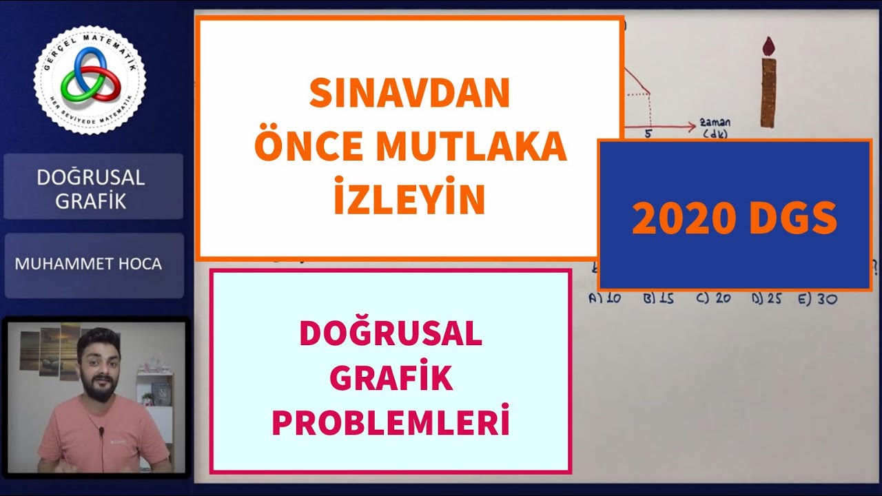 SINAVDA ÇIKABİLECEK DOĞRUSAL GRAFİK PROBLEMLERİ  YKS DGS KPSS ALES #YKS #DGS #KPSS