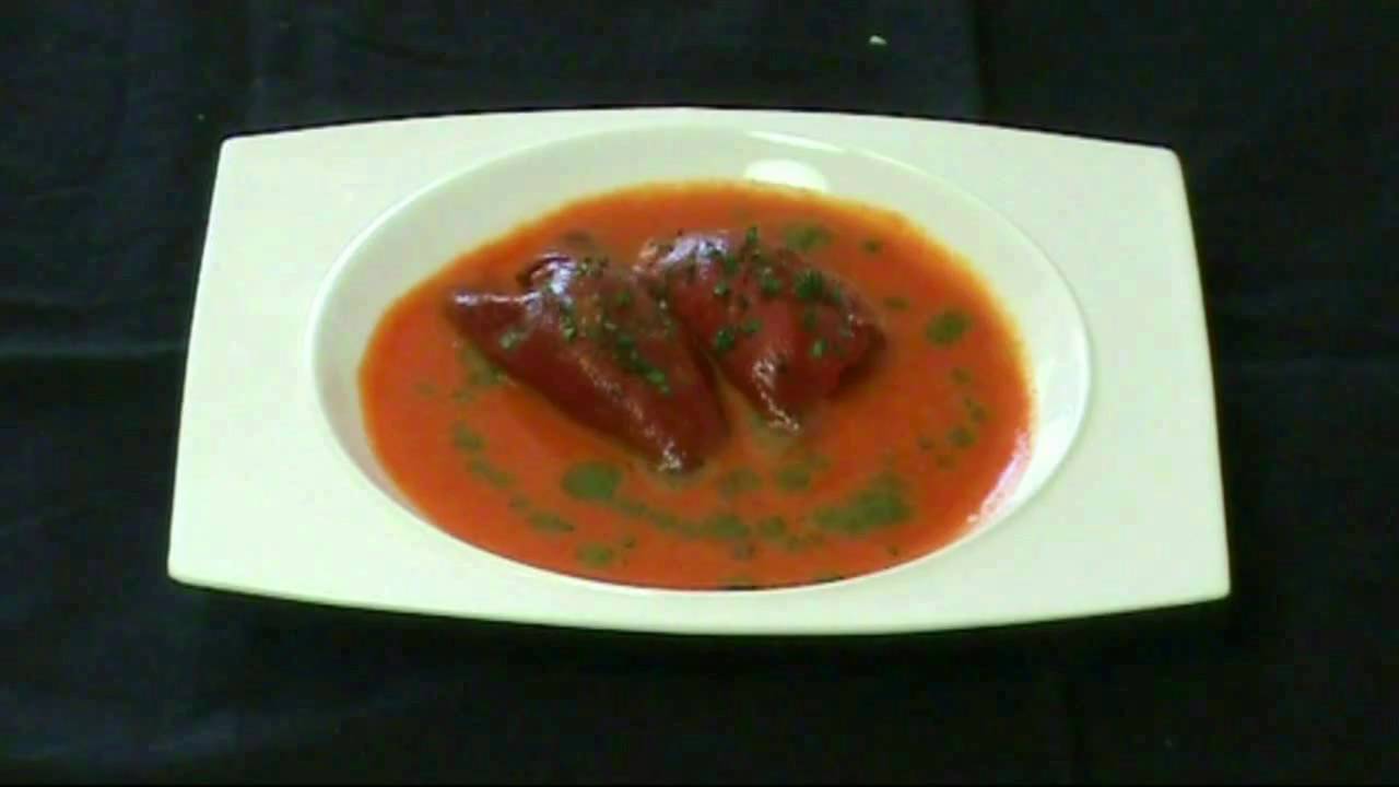 Pimientos rellenos de bacalao