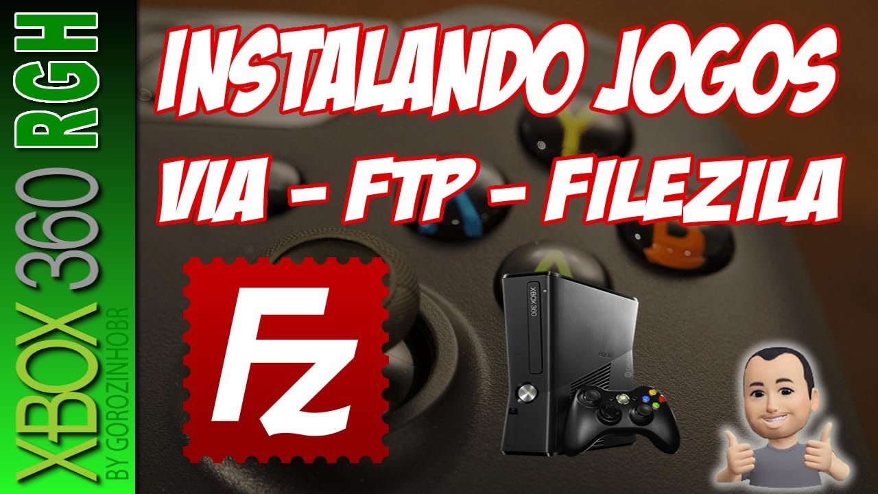 COMO COLOCAR JOGOS NO XBOX 360 RGH VIA FTP FILEZILA #jogosdexbox360  #xbox360rgh