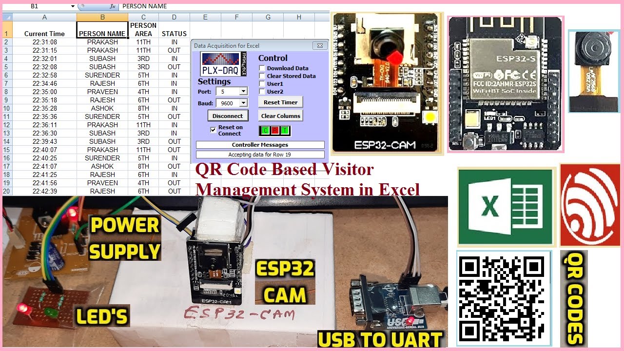 QR Code Based Visitor Management System in Excel