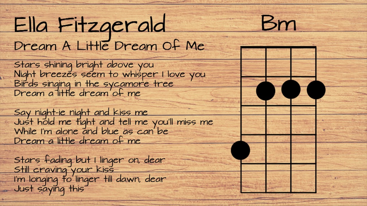 Ella Fitzgerald - Dream A Little Dream On Me UKULELE TUTORIAL W/ LYRICS