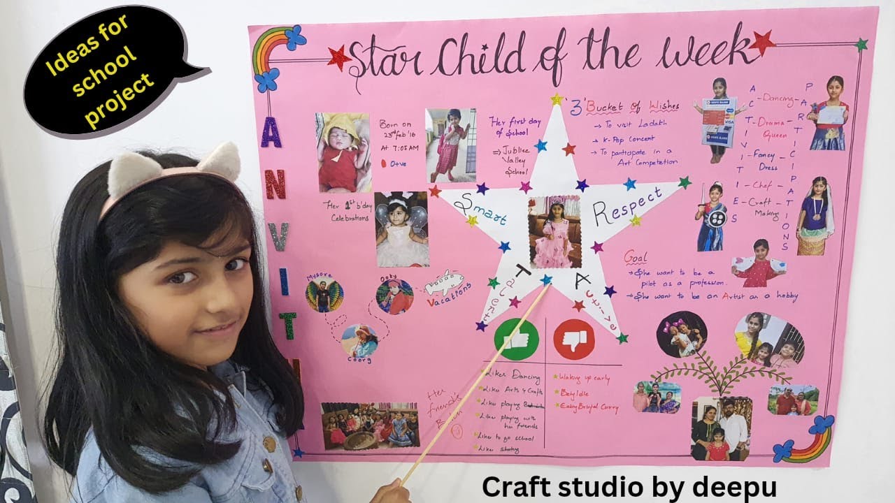 school project ideas||star child of the week chart ideas  ||school craft ideas ||how to prepare star