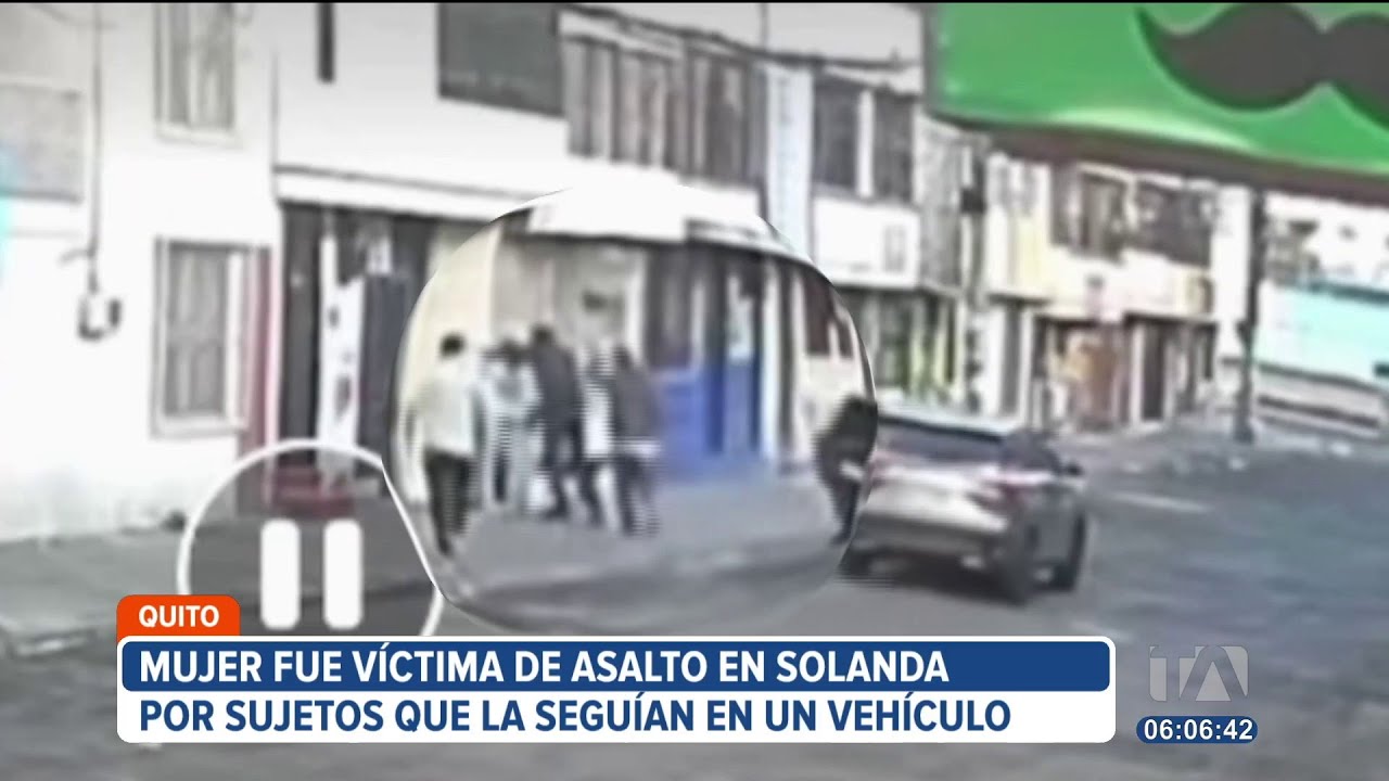 Sospechosos seguían en un auto a mujer para robarla en el sur de Quito