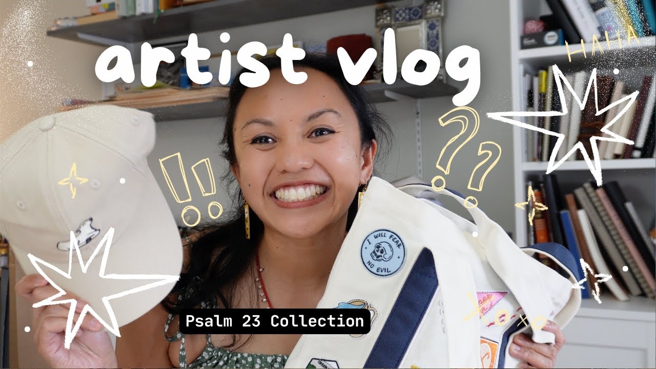 Studio Vlog 🌼 | Planning my Psalm 23 Collection Shop Update | Christian Artist