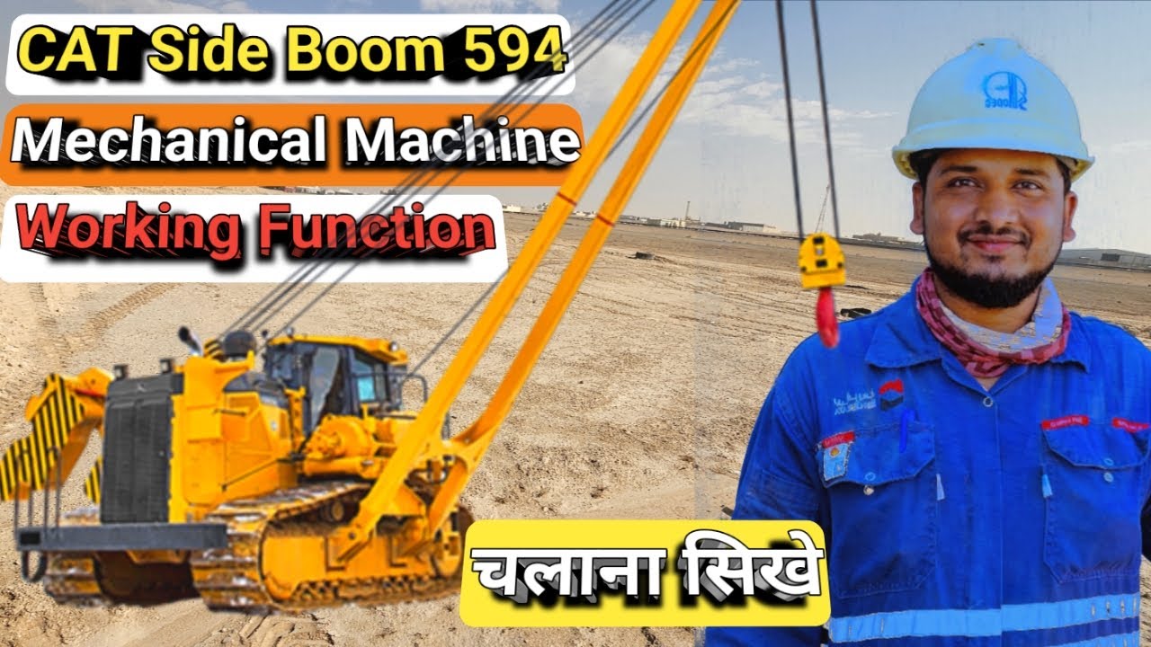 Cat Side Boom 594 Working Function!!Mechanical Pipelayer Operating System