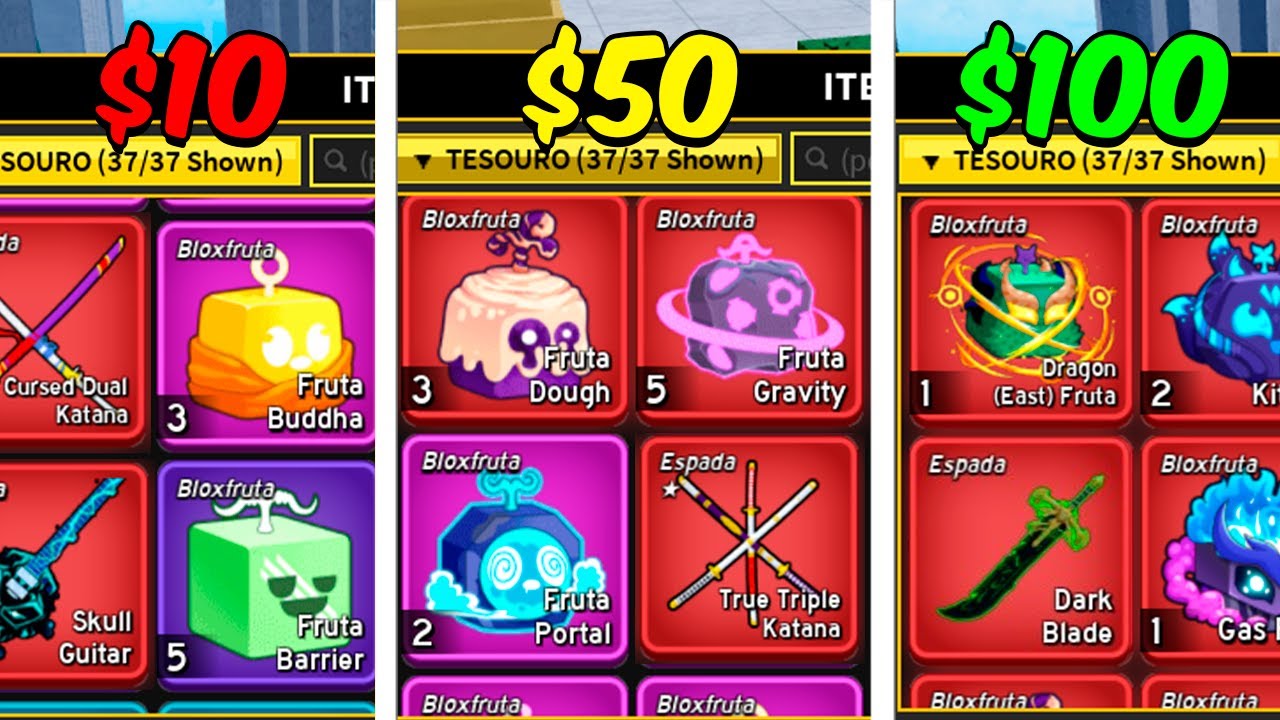 COMPREI 3 CONTAS DE BLOX FRUITS E ME SURPREENDI!
